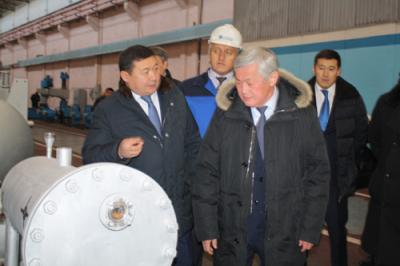 Посещение предприятия заместителем Премьер-Министра РК Б. Сапарбаевым